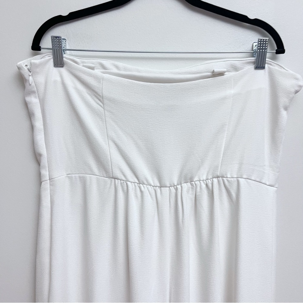 Wild Fable Lightweight White Wide Leg Strapless Tube Jumpsuit - Picture 7 of 14